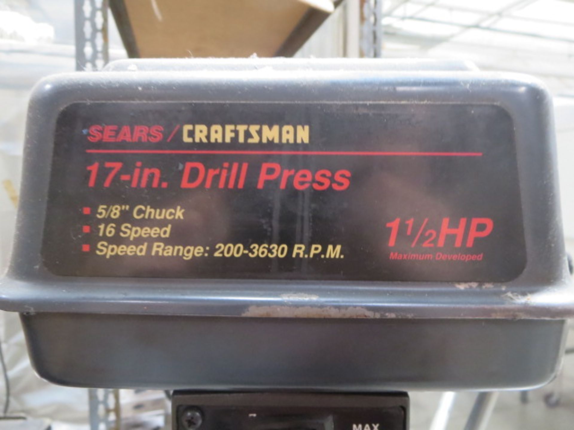 Craftsman 17” Drill Press, 16 Speed, 11/2HP - Image 3 of 3