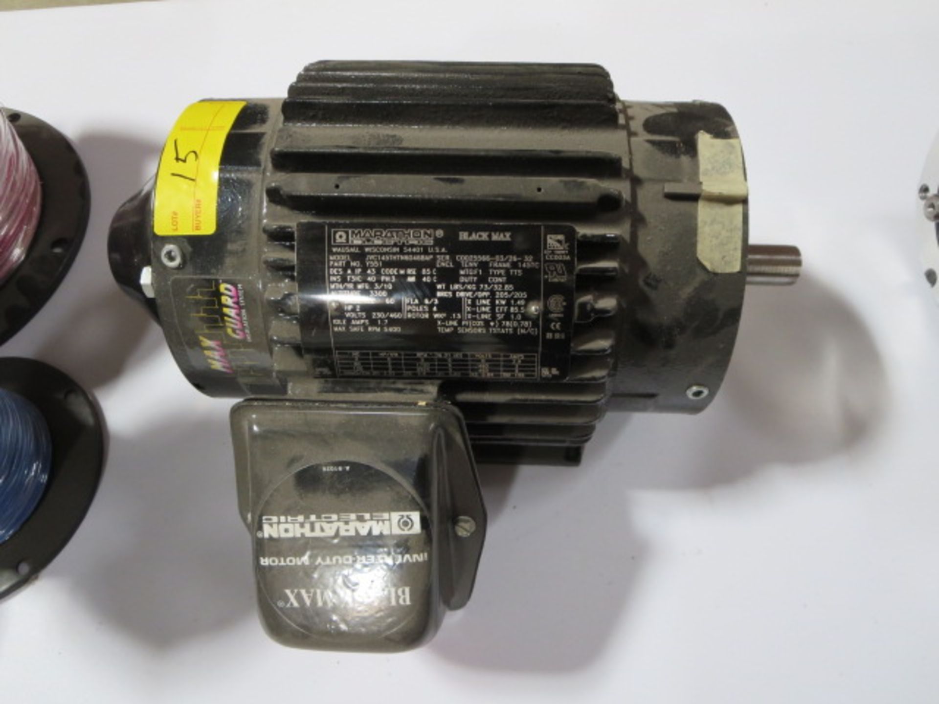 Marathon Black Max Inverter Duty Motor, 3 Phase, 120Hz, model JVC145THTN6046BAP