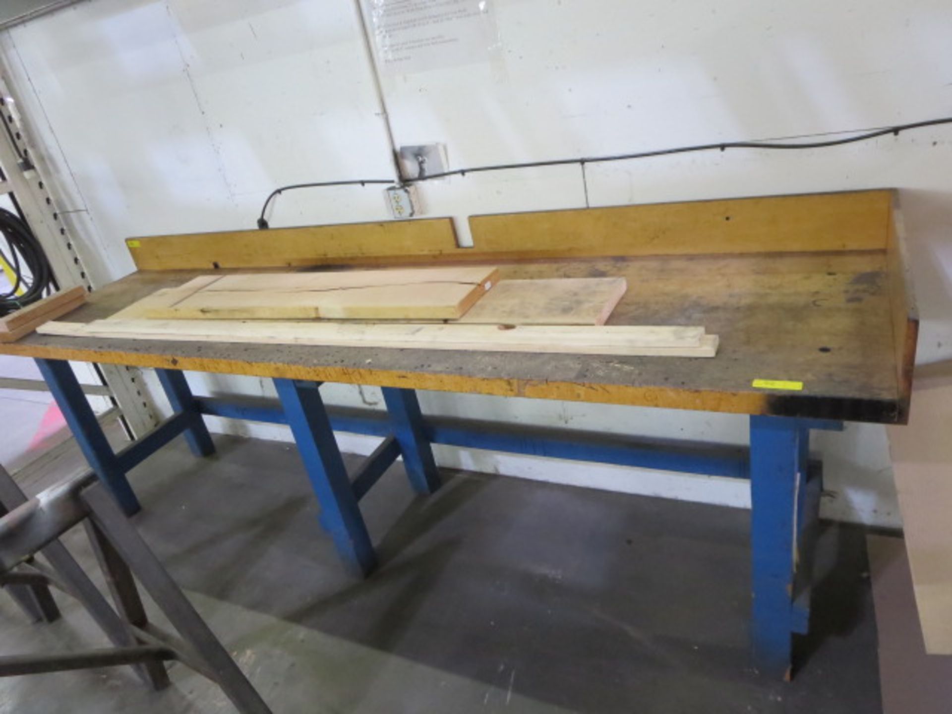 Metal With Wood Top Work Bench