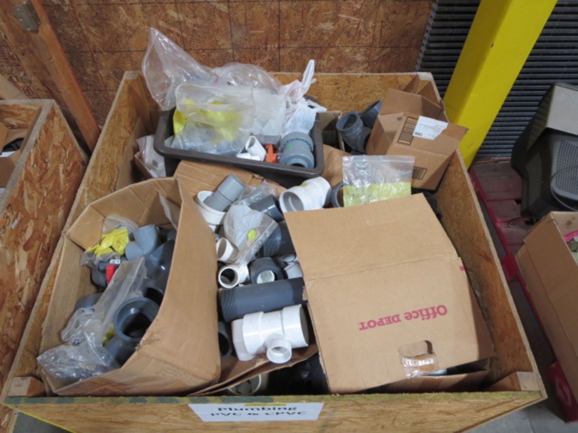 Lot of Assorted Plumbing Components, Contents of Crate