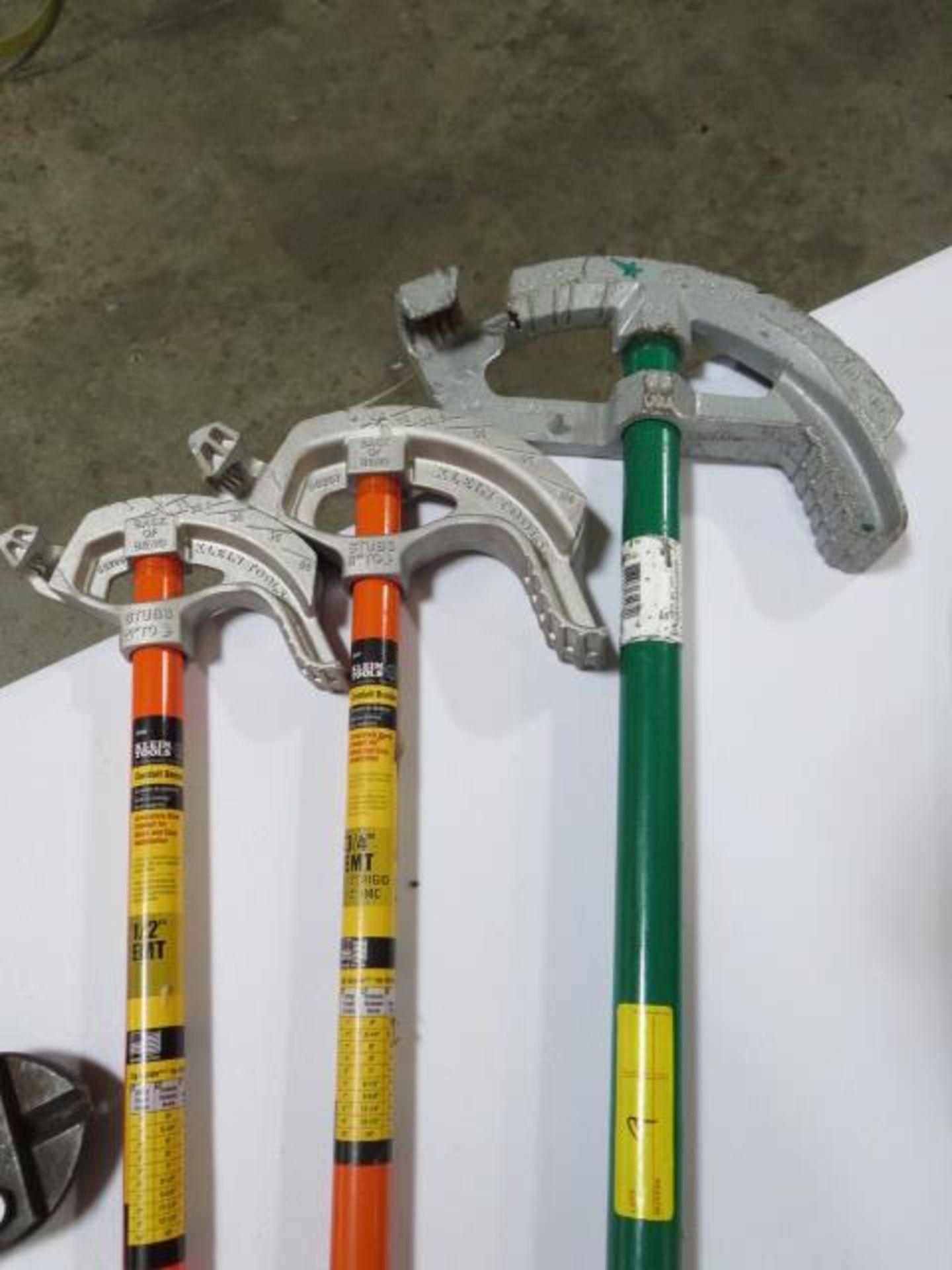 Lot of Conduit Benders, Assorted Sizes, 3pcs