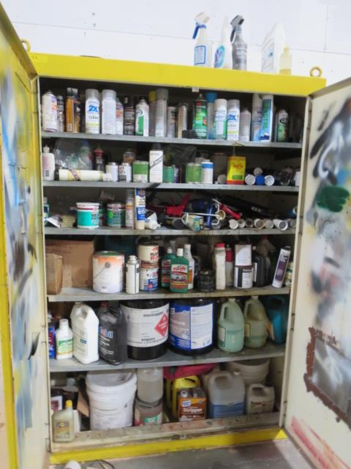 2 Door Fire Proof Metal Storage Cabinet, Includes Contents Consisting of Assorted Spray Paints, - Image 2 of 2