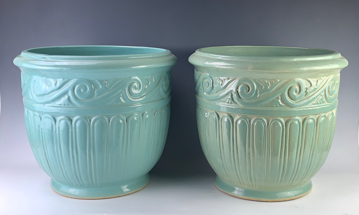 Pair of Nouveau Art Pottery Jardinieres - Image 3 of 3