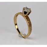 Ladie's 60pt Diamond & 14k Yellow Gold Ring