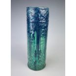 Muncie Gloss Blue Over Green Drip Vase Shape 120