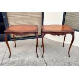 Pair of Marsquetry Inlaid Stands C. 1940's