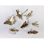 Set of 7 Sterling Silver Insects