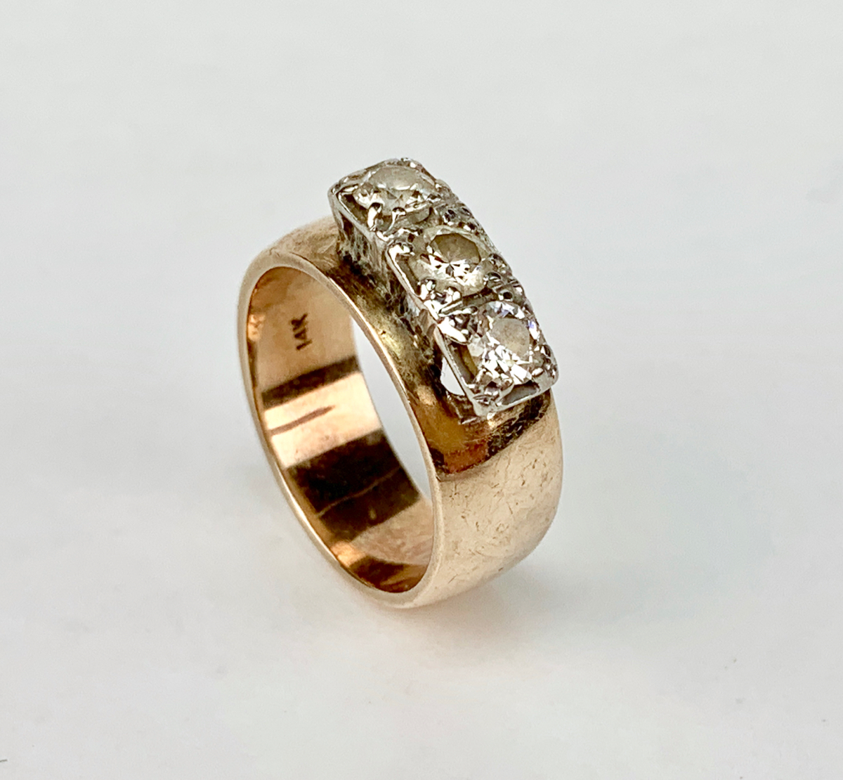 Ladie's 3 Diamond & 14k Yellow Gold 30pt Ring