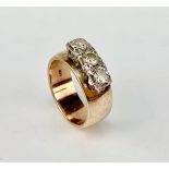 Ladie's 3 Diamond & 14k Yellow Gold 30pt Ring