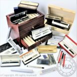 A collection of assorted pens, to include; Sheaffer ballpoint, Waterman ballpoint, Franklin Covey,