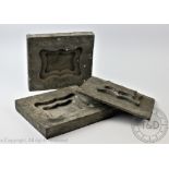 A late 19th century / early 20th century three section metal mould,