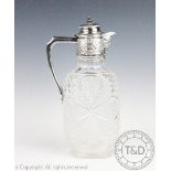 A Victorian silver mounted claret jug Fenton Brothers Ltd, Sheffield 1898,