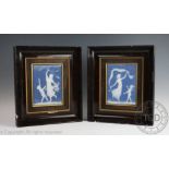 A pair of Limoges porcelain pate-sur-pate plaques, early 20th century,
