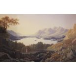 Attributed to George Fennel Robson, Watercolour, Derwentwater and Bessenthwaite,