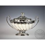 A Victorian silver plated pedestal tureen and cover, Charles Edward Nixon, Sheffield,
