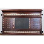 An Orme & Son of Manchester walnut billiard score board, 58.