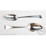 A silver Irish spoon, John Power, Dublin 1804, Old English pattern, engraved indistinctly,