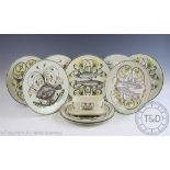 A set of nine Villeroy & Bosch fish plates,