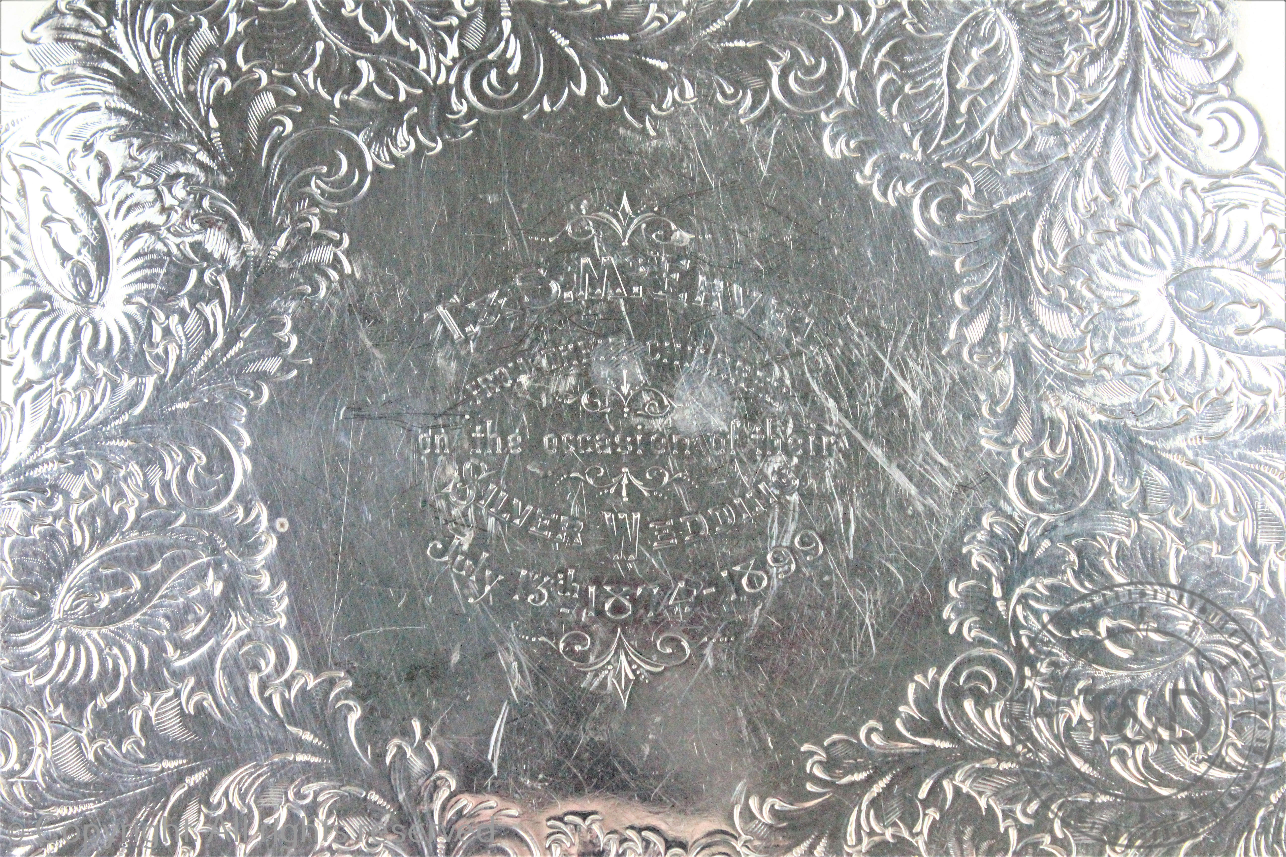 A silver salver, Atkin Brothers, Sheffield 1898, - Image 2 of 2