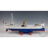 A German Tucher & Walther T334 Steam Yacht Clermont, with candle boat motor accessories,