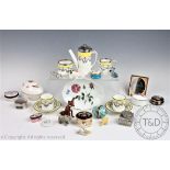 A George Jones Crescent China coffee for two set, comprising two coffee cups and saucers, jug,