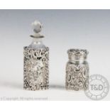 A silver scent bottle Sampson Mordan & Co London 1891,