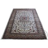 A Kashmir carpet, with a shar asaffi design against an ivory ground,