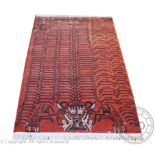 An Alain Rouveure Tibetan wool tiger rug,
