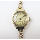 A 9ct gold ladies cocktail watch, Chester 1946,