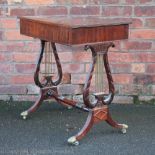 A Regency / early 19th century inlaid mahogany side table, with drawer,