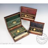 A 19th century Gammage of Liverpool part hydrometer set, in fitted case with Sykes ivory ruler,