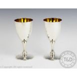 A cased pair of silver goblets Carr's of Sheffield 2004,