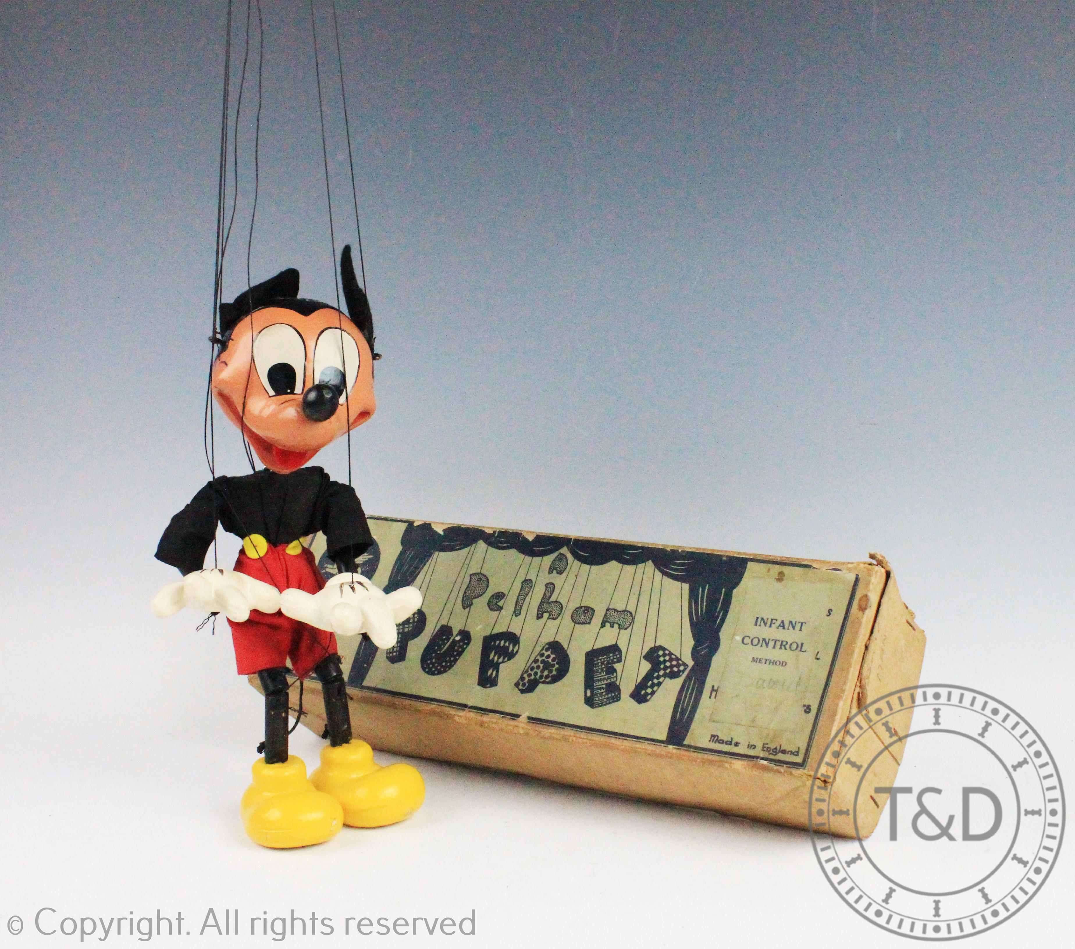 A Pelham Puppet Mickey Mouse, circa 1950's,