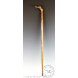 A Brigg hounds mask carved walking cane,