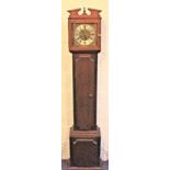 A modern mahogany grandmother clock,