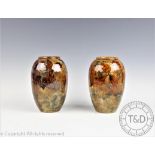 A pair of Royal Doulton stoneware vases,