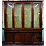 A large Victorian mahogany library bookcase,