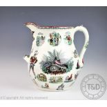 A 19th century Elsmore and Foster type ironstone jug, of large proportions,
