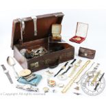 A suitcase containing an assorted collection of pocket watches,