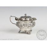A William IV silver wet mustard, Abstinando King, London 1823, of compressed circular form,