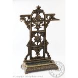 A Coalbrookdale cast iron umbrella stand, late 19th century,