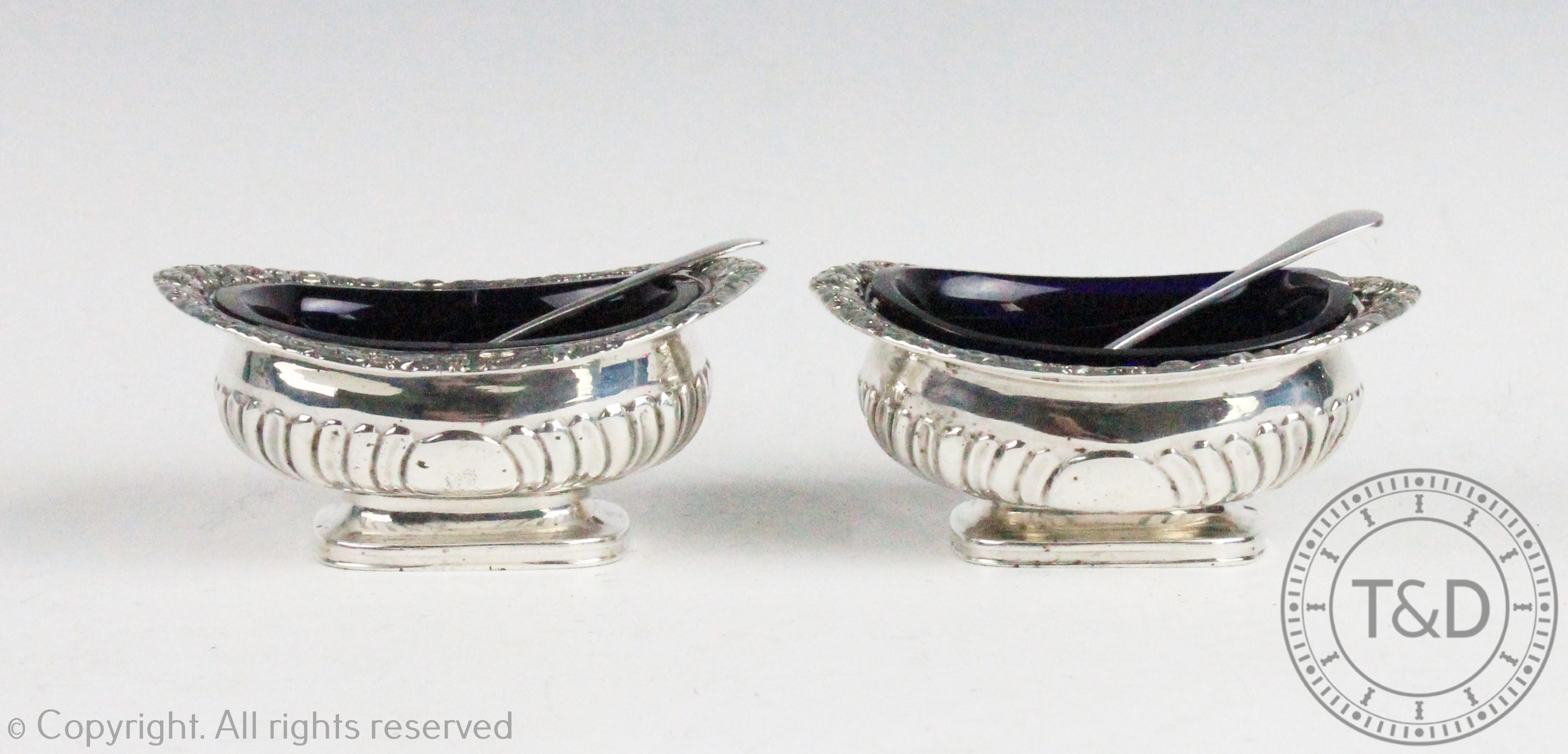 A pair of George III silver salts, Solomon Hougham, Solomon Royes & John East Dix, London 1817,