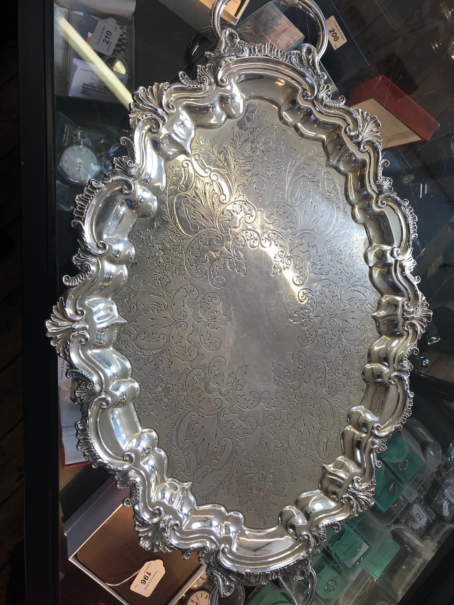 A silver two handled tray Barker Brothers, Birmingham 1901, - Image 2 of 9