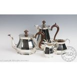 A Roberts and Belk silver plated four piece tea service,