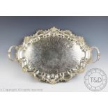 A silver two handled tray Barker Brothers, Birmingham 1901,