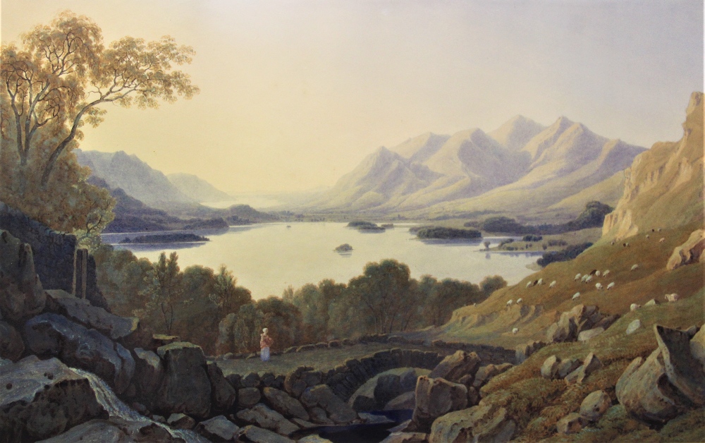 Attributed to George Fennel Robson, Watercolour, Derwentwater and Bessenthwaite, - Bild 11 aus 14