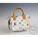 A Louis Vuitton multi-colour monogram Nano-Speedy handbag, with golden brass hardware,