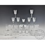 Twenty four pieces of Waterford Crystal Alana pattern drinking glasses, comprising six claret,