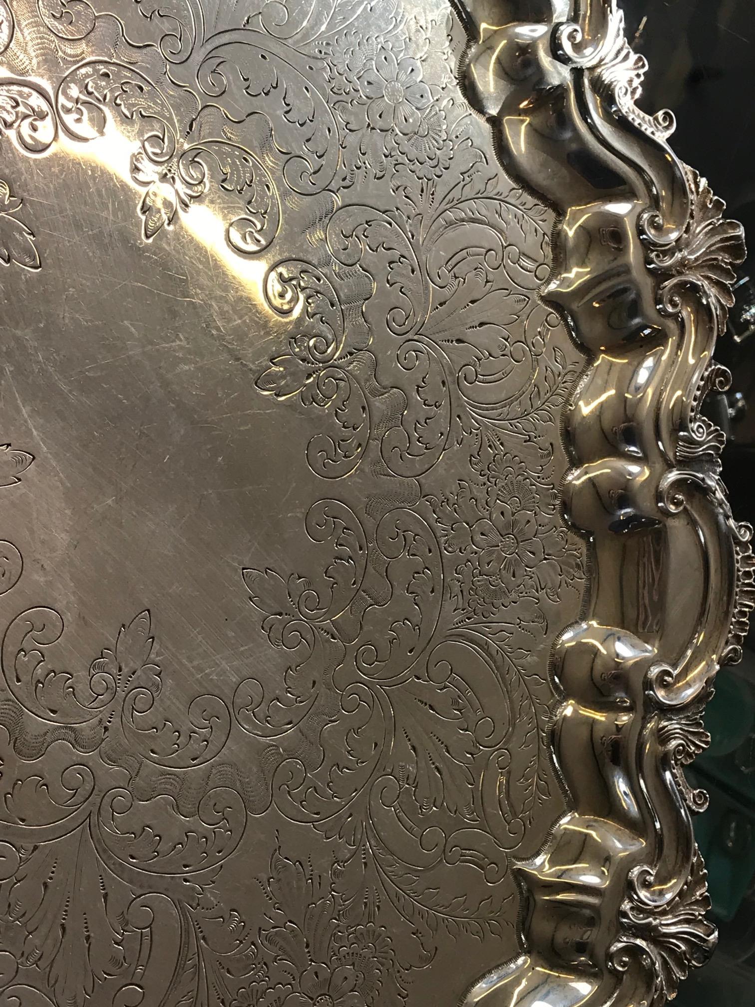A silver two handled tray Barker Brothers, Birmingham 1901, - Image 3 of 9