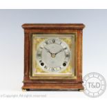 An Elliott oak cased eight day mantel clock,
